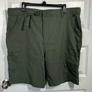 Gerry Outdoor Cargo Hiking Shorts Olive Green Size 40 Lightweight Trail Utility